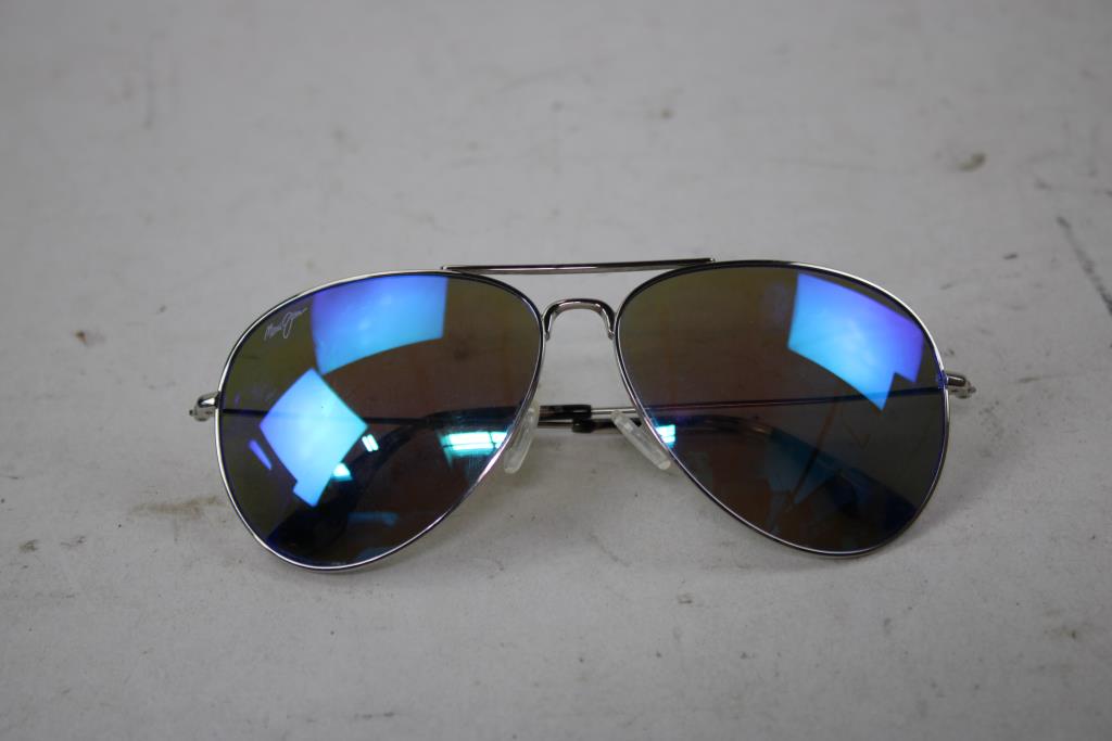Maui JIm Mavericks Silver Framed Sunglasses