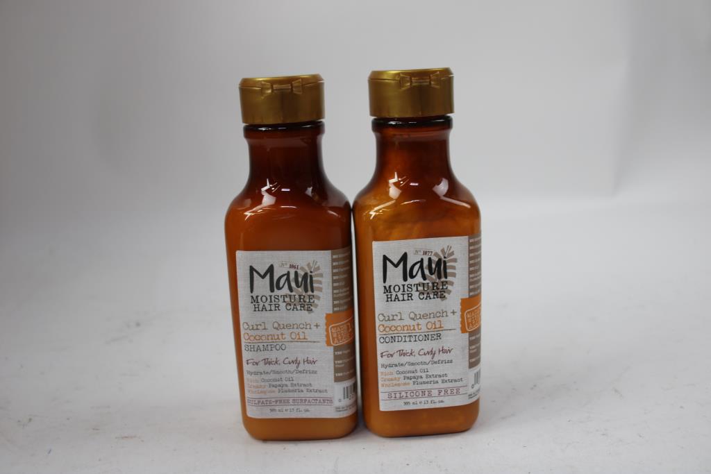 Maui Moisture Shampoo, Conditioner, And Camille Rose Rosemary Oil Hair Drops, 4 Pieces