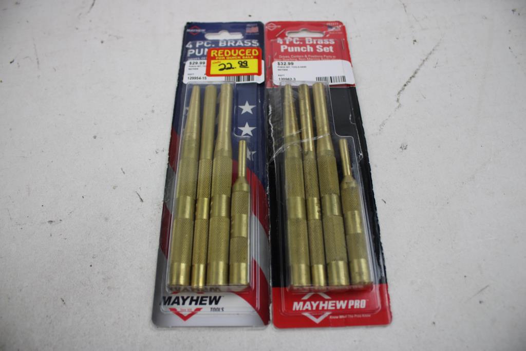 Mayhew Pilot Punch Sets, Branch Punch Sets, Roll Pin Punch Set, 5 Pieces