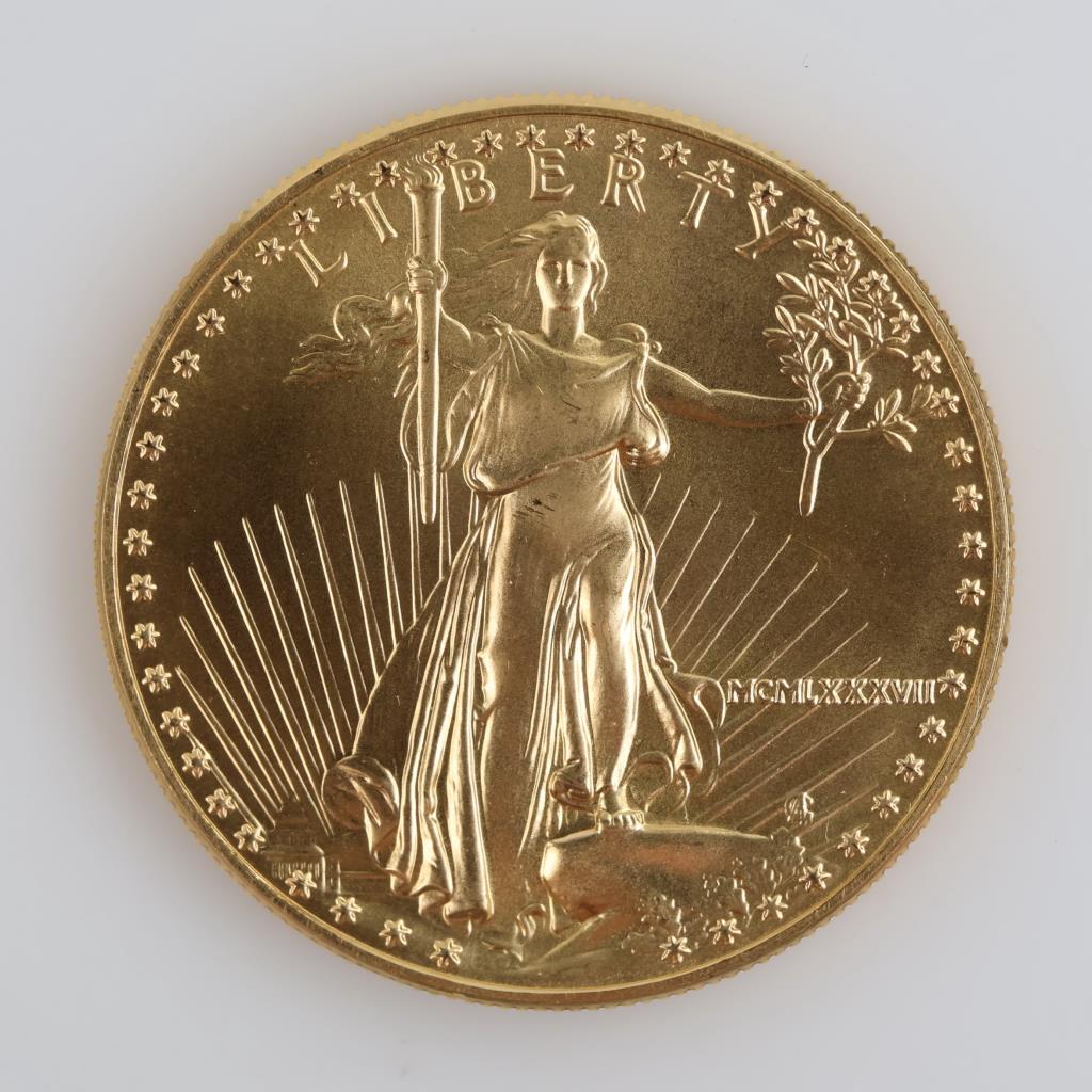 MCMLXXXVII US American Eagle Fine Gold $50 1oz