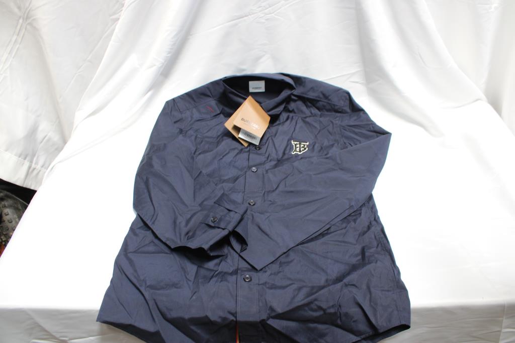 Men's Burberry Button Up Shirt, Size M
