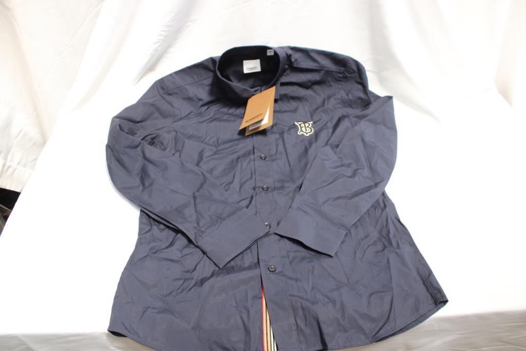 Men's Burberry Button Up Shirt, Size M