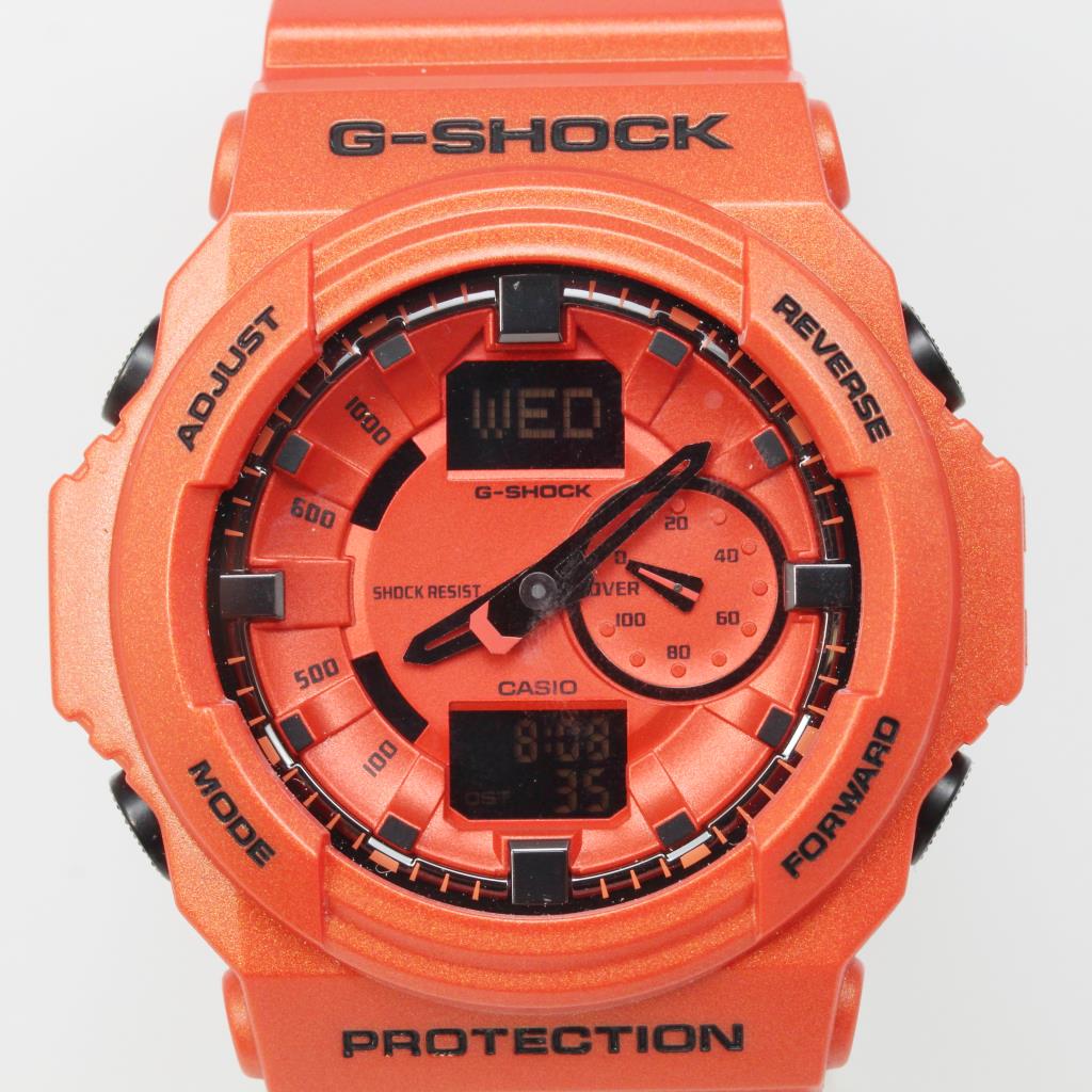 orange g shock mens watch