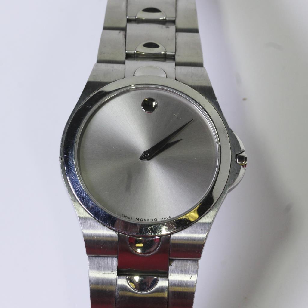movado luno silver