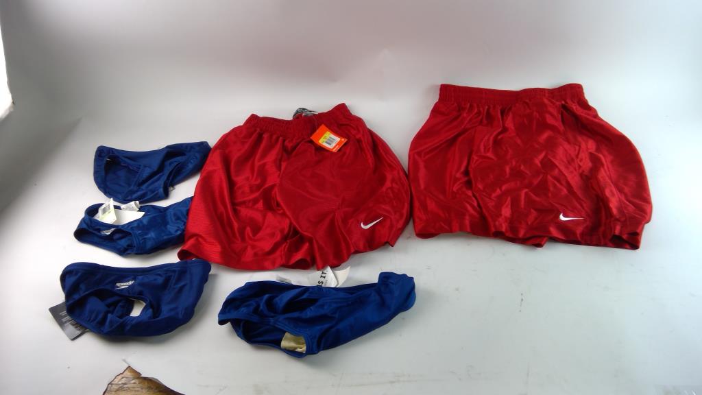 Mens nike shorts and speedos 3 pieces property room