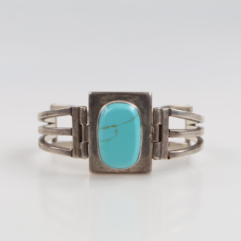 Mexican Silver Blue Stone Bracelet