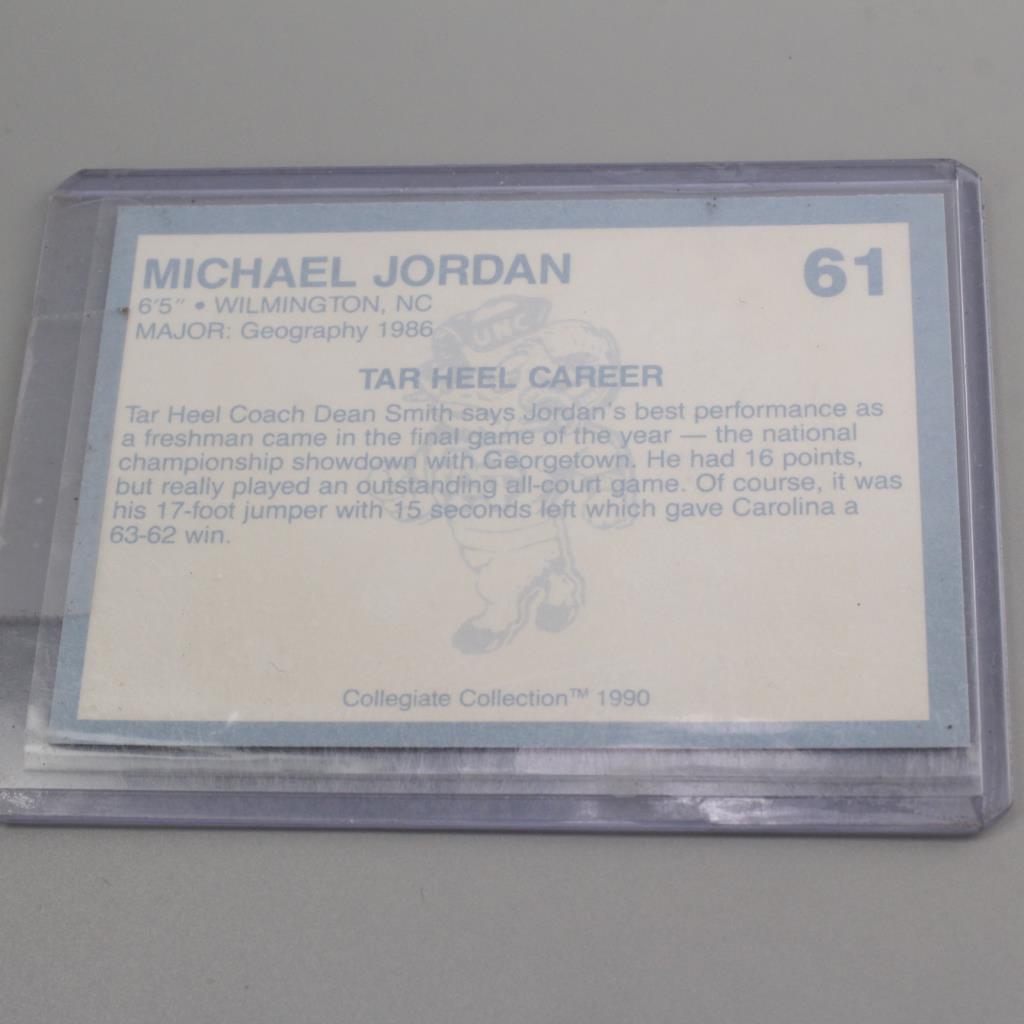 michael jordan collegiate collection card
