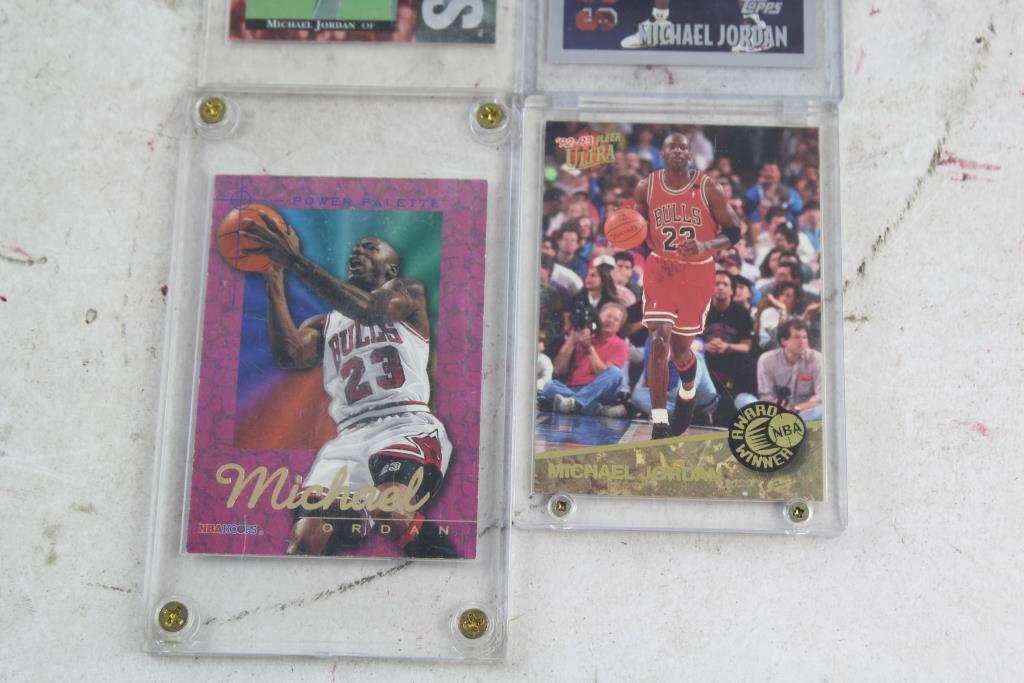 Michael Jordan Trading Cards; 4 Pieces Property Room