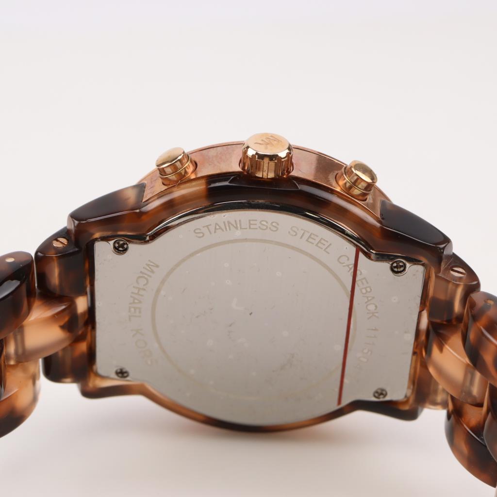 Top Quality Stainless Steel And Tortoise Acetate Watch Band MK5901_K0000524 main image 1