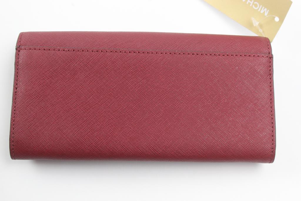 Michael Kors Callie Stud Saffiano Leather Carryall Wallet Property Room