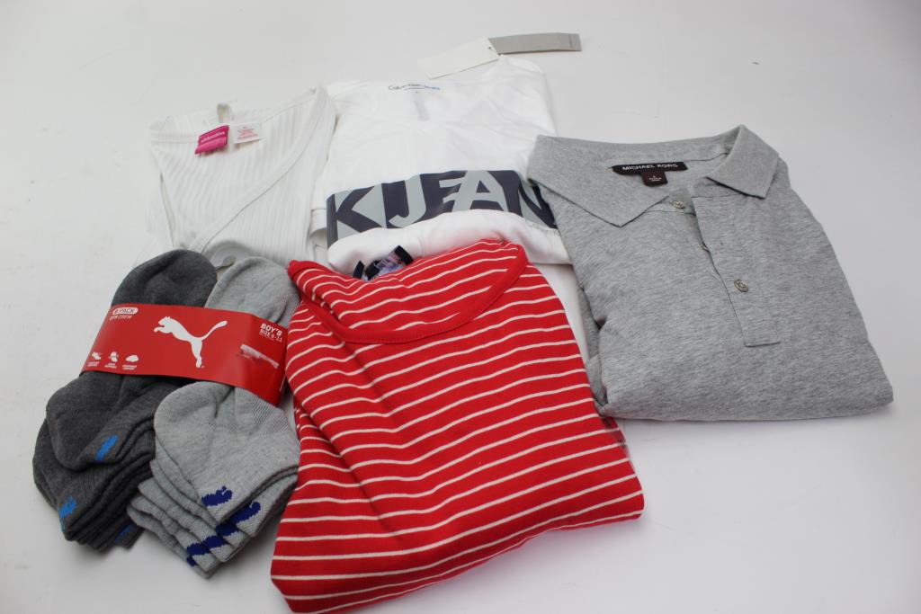 Michael Kors, Calvin Klein, Puma+ More Clothing Lot, 5 Pieces ...
