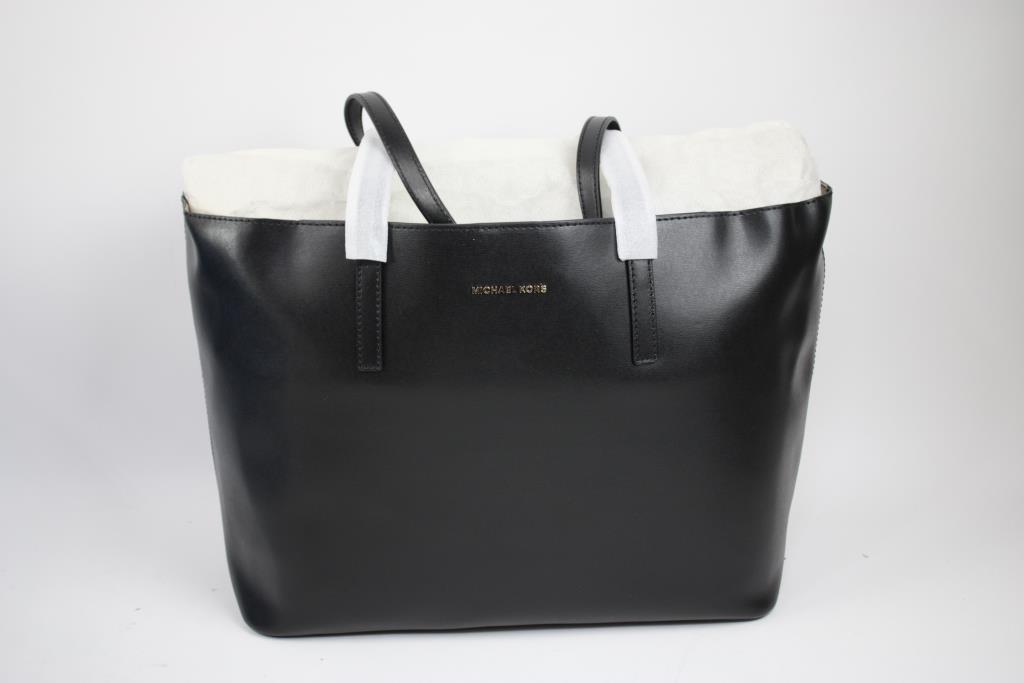 Michael Kors Emry Leather Tote, Black