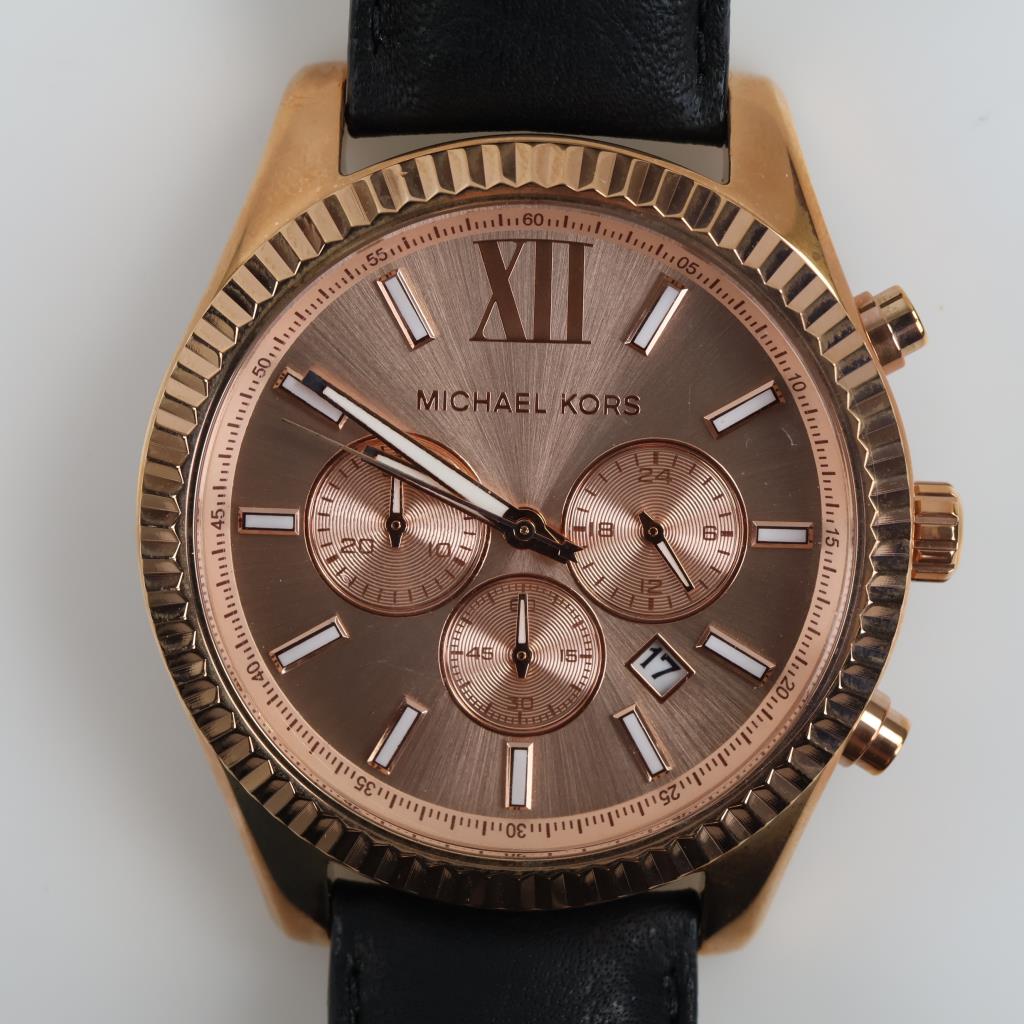 Michael Kors Lexington Leather Watch