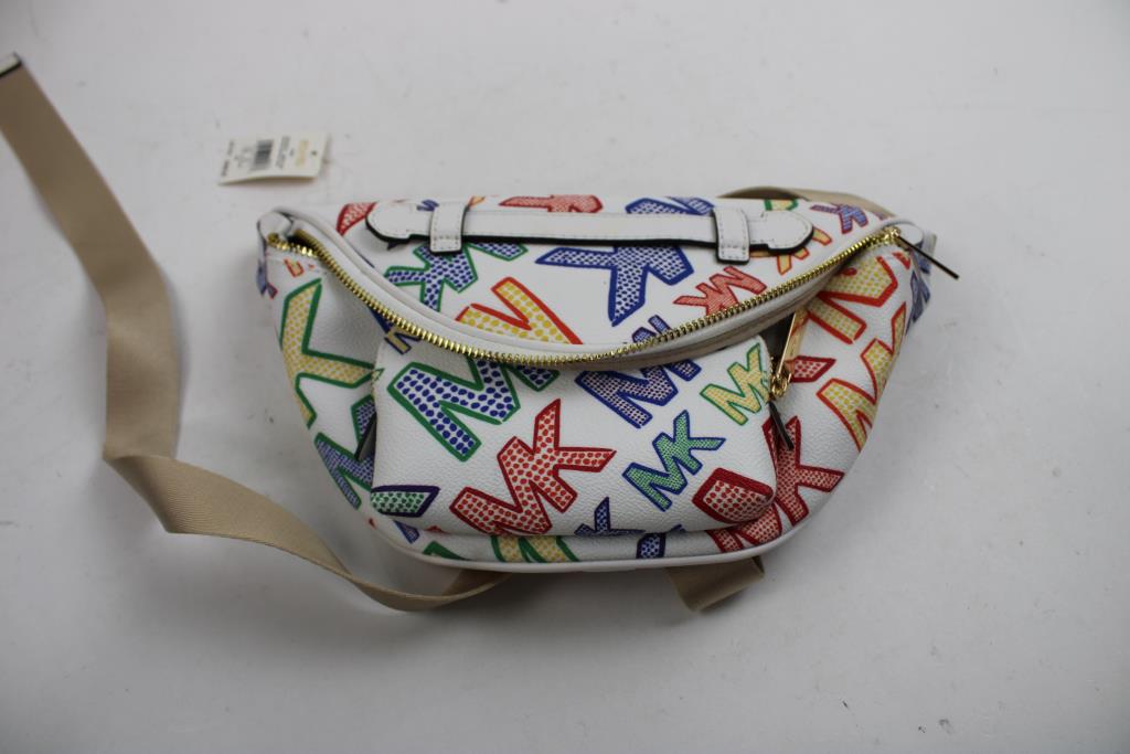 Michael Kors Multicolored Waistpack, Travel Graphic Wallet, 2 Pieces