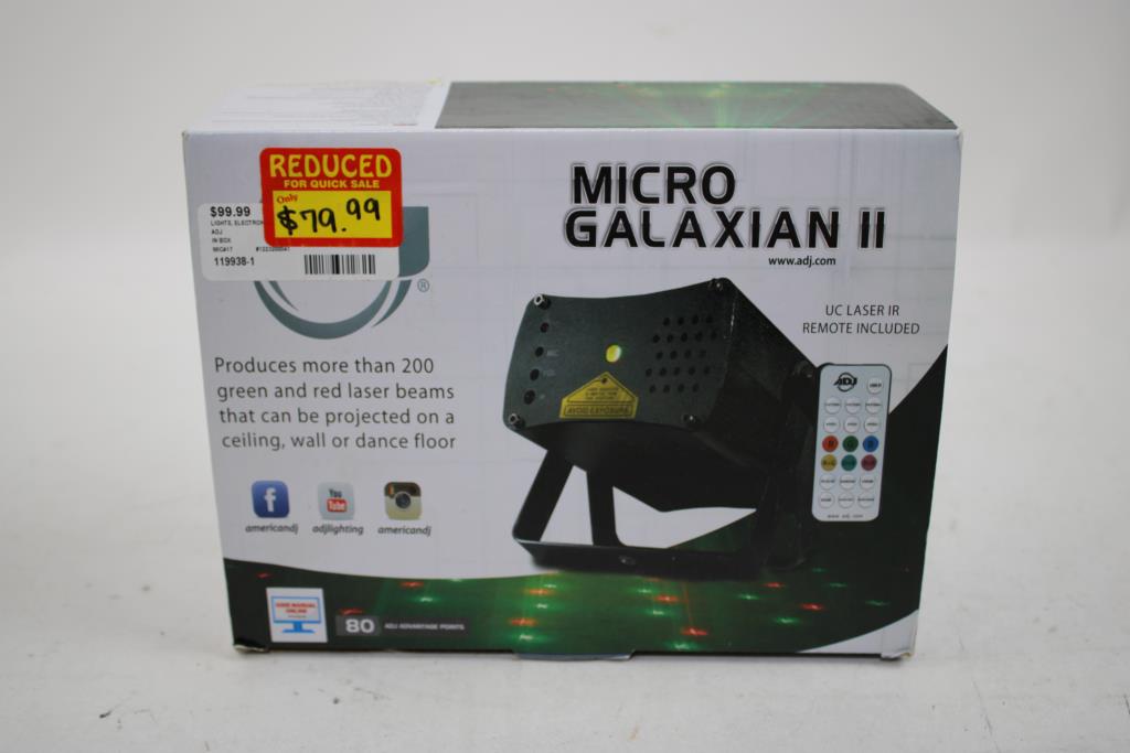 Micro Galaxian II Compact Laser Light Effect, Electric Balloon Inflator, 2 Pieces