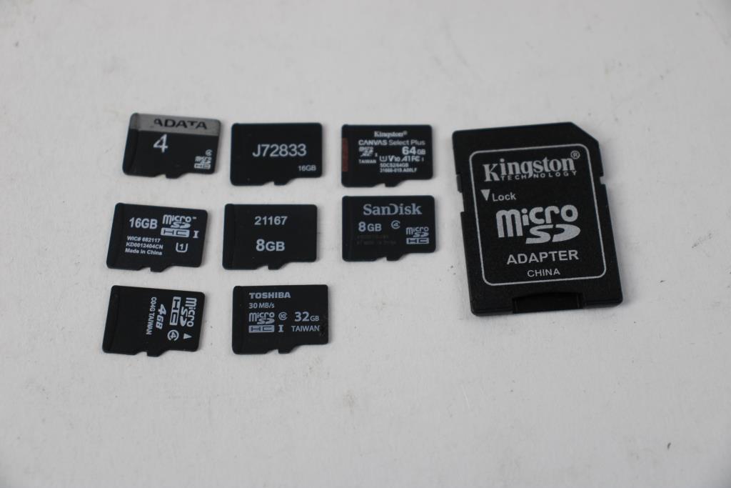 MicroSD Cards, 16 Pieces With Kingston Micro SD To SD Adapter