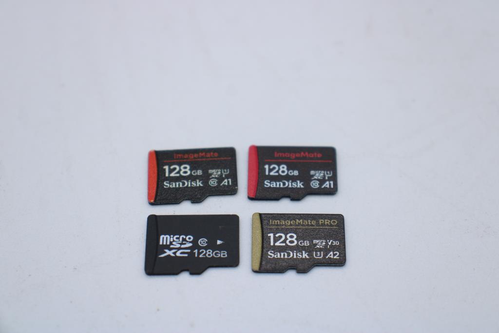 MicroSD Memory Cards, 128GB, Lot Of 4 Property Room