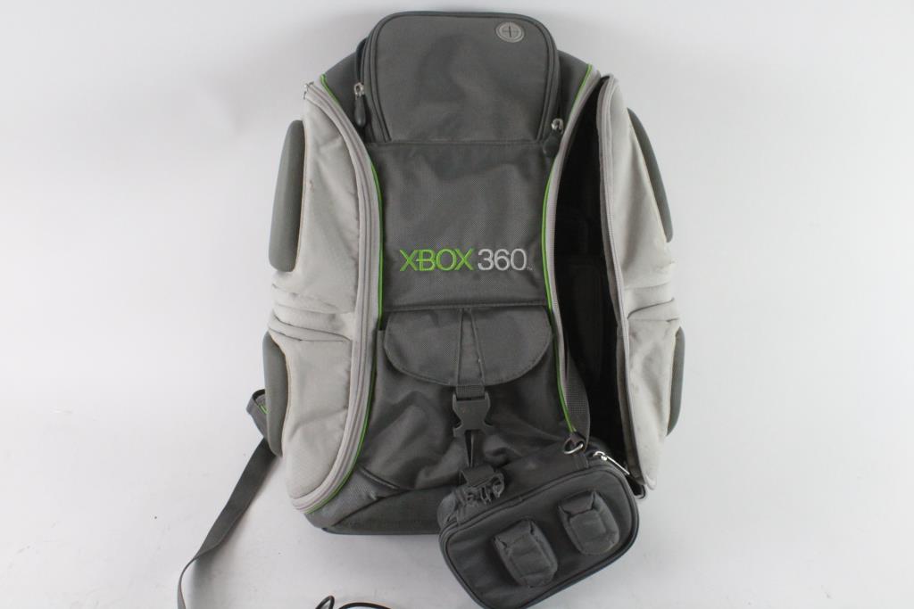 Microsoft Xbox 360 Backpack, With Microsoft And Rock Band Microphones