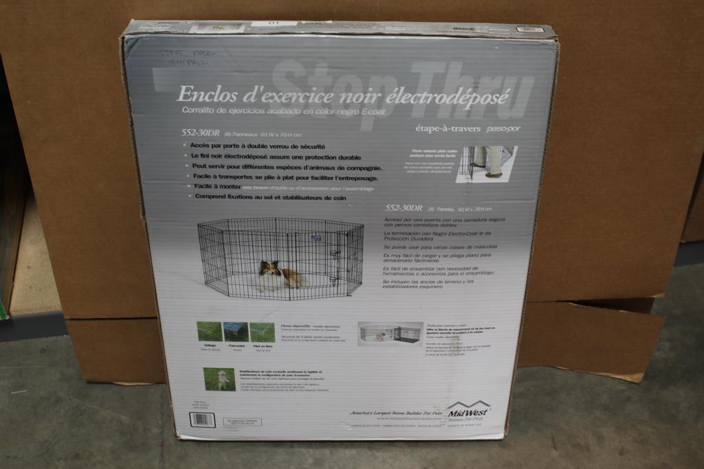 MidWest Black ECoat Exercise Pen Property Room