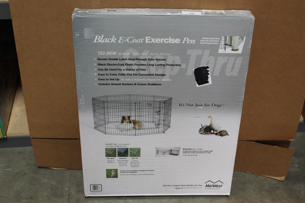 MidWest Black ECoat Exercise Pen Property Room