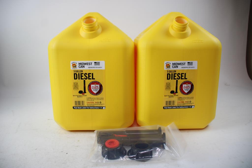 Midwest Can 5GAL. Diesel Containers, 2 Pieces | Property Room