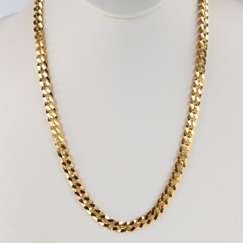 Milor Sterling Silver GP Curb Link Necklace