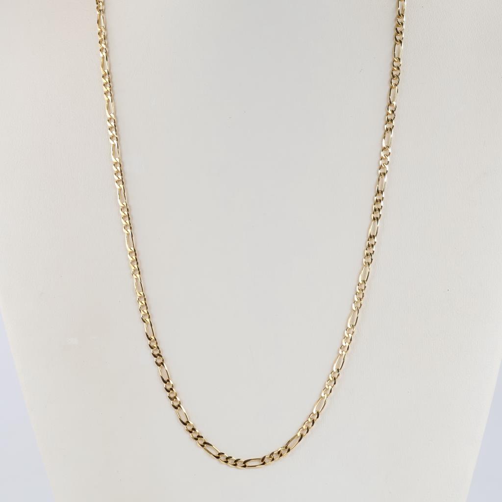 Milor Sterling Silver GP Figaro Link Necklace