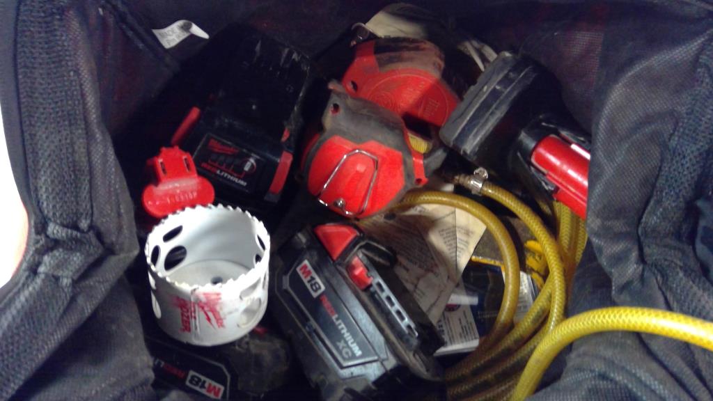 Miluakee Battery Chargers And Earthquake Xt Tool Property Room