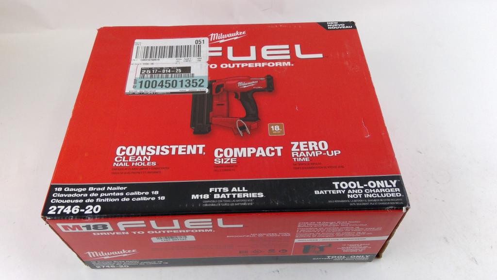 Milwaukee 18 Gauge Brad Nailer