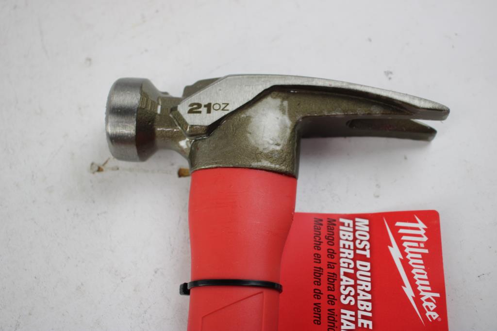 Milwaukee 21oz Milled Face Fiberglass Hammer Property Room