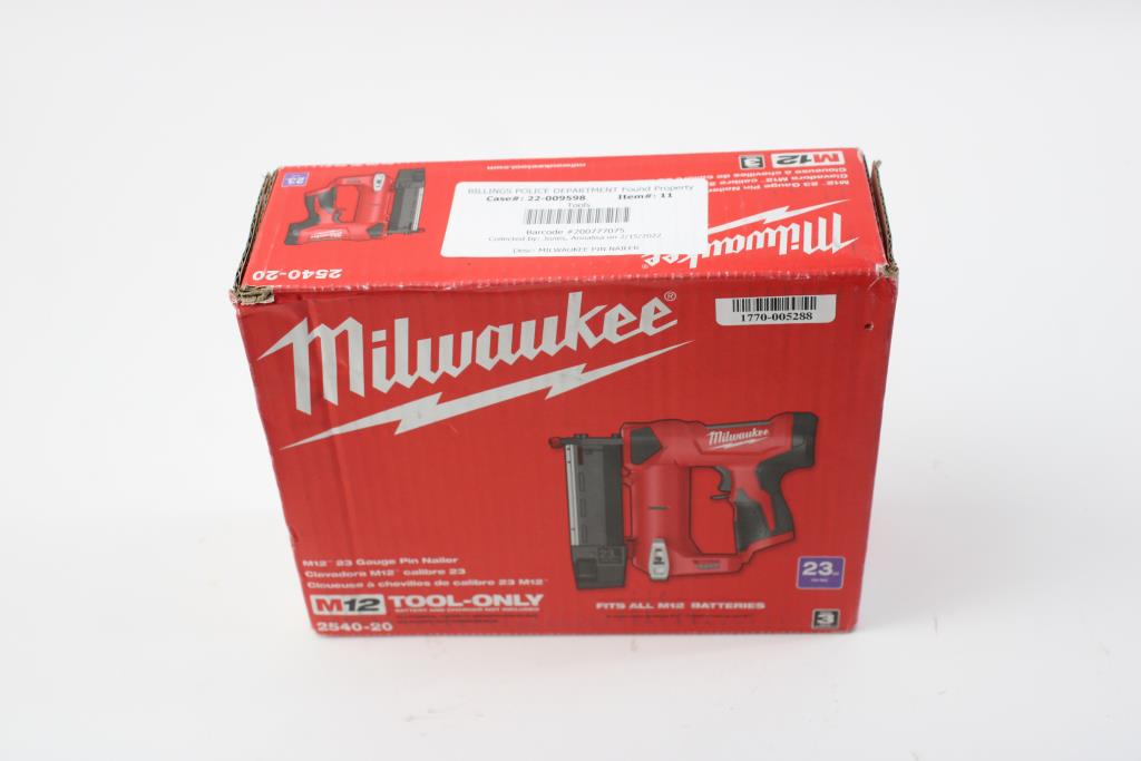Milwaukee 23 Gauge Pin Nailer Property Room