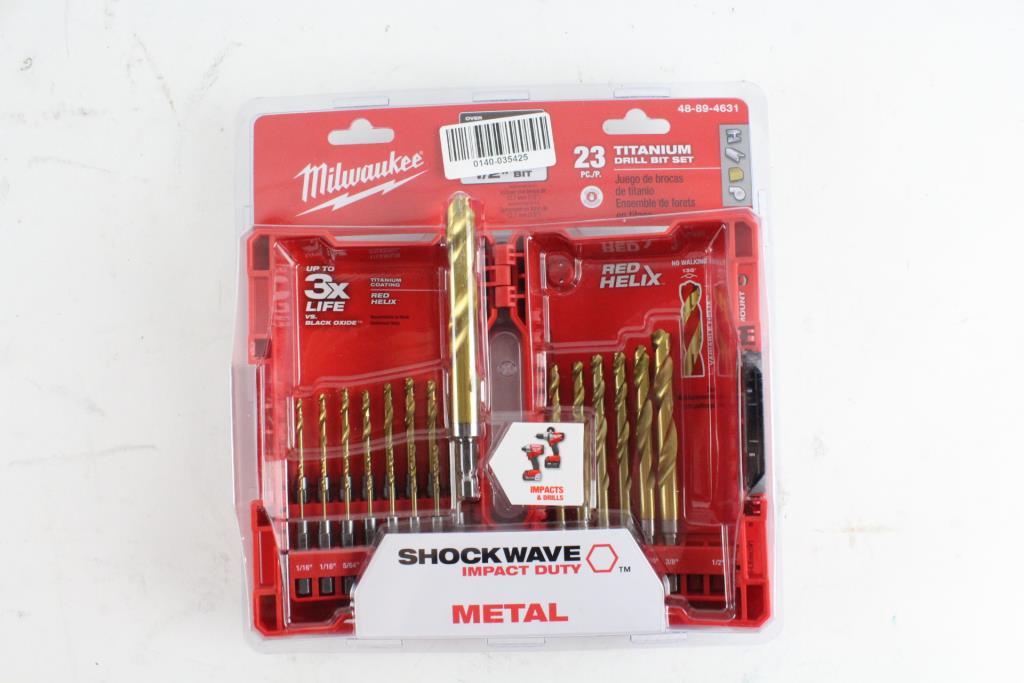 Milwaukee 48-89-4631 23-Piece TiN Coated Drill Bit Set - Tough & Durable