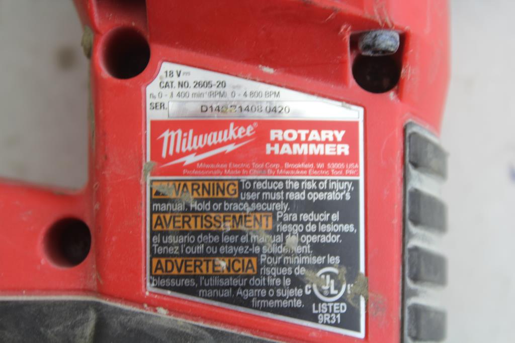 Milwaukee 260520 Rotary Hammer Property Room