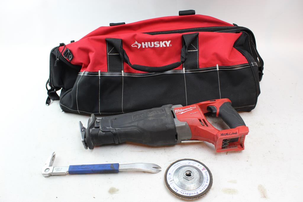 Milwaukee 272020 Reciprocating Saw W/husky Tool Bag; 2 Pieces