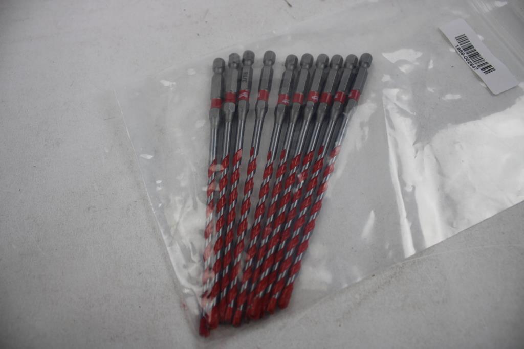 Milwaukee 3/16" Hammer Drill Bits, 10 Pieces