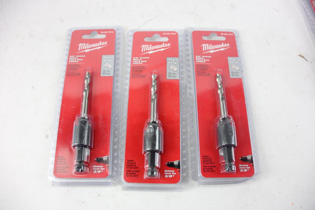 Milwaukee 3/8" Shank Small Hole Saw Arbor, 3 Count, 49567010