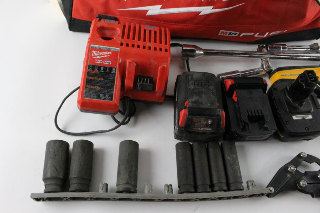Milwaukee Batteries And Charger, Zircon Stud Finder, And More, 20