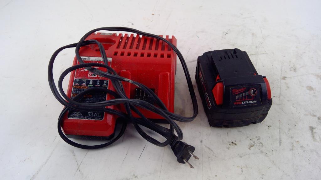 Milwaukee Battery Charger And Battery