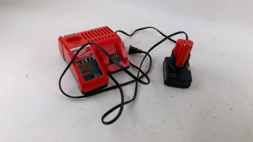 Milwaukee Battery Charger W/ Battery