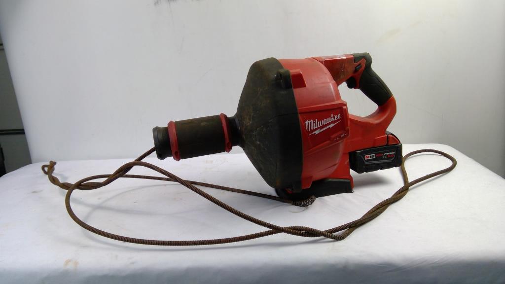 Milwaukee Drain Snake With Cable Drive Locking Feed System