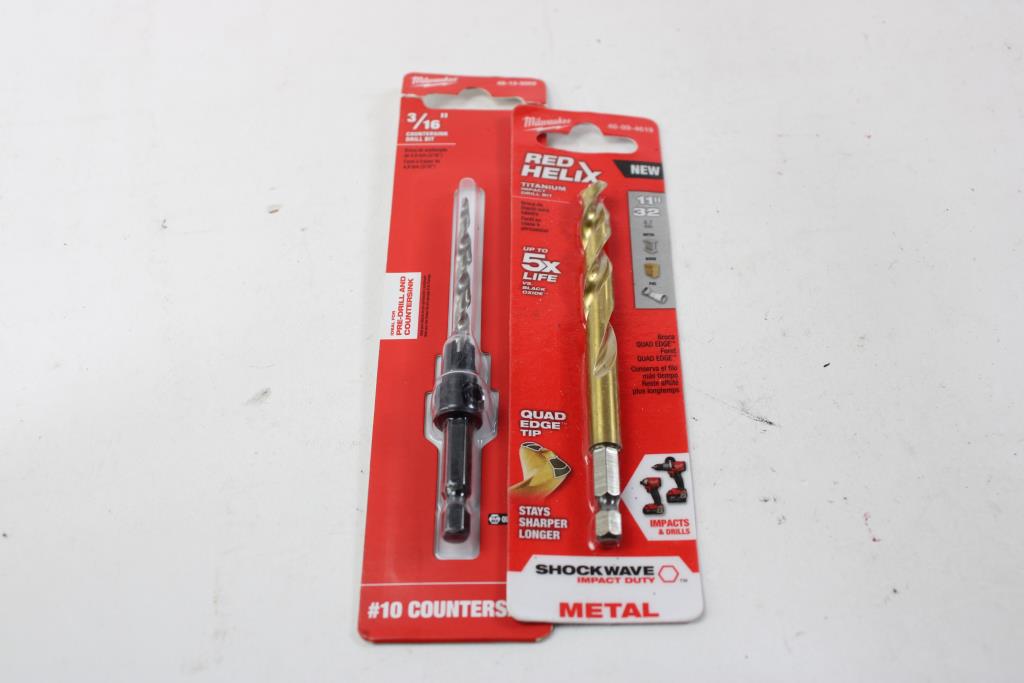 Milwaukee Drill Bits, 2 Pieces Property Room