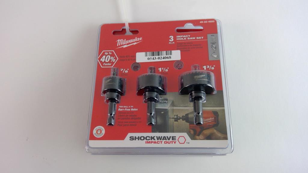 Milwaukee Impact Hole Saw Set Property Room
