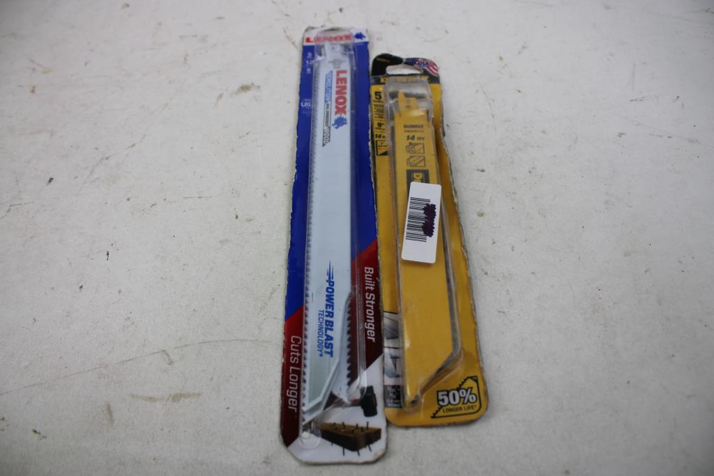 Milwaukee, Lenox, Dewalt Saw Blades, 11 Pieces With Milwaukee Saw Blade Case