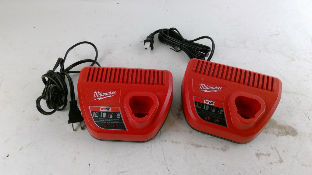 Milwaukee M12 Battery Chargers 2 Pieces