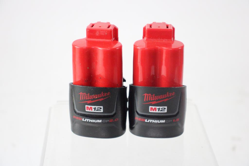 Milwaukee M12 Battery Packs, 2 Pieces Property Room
