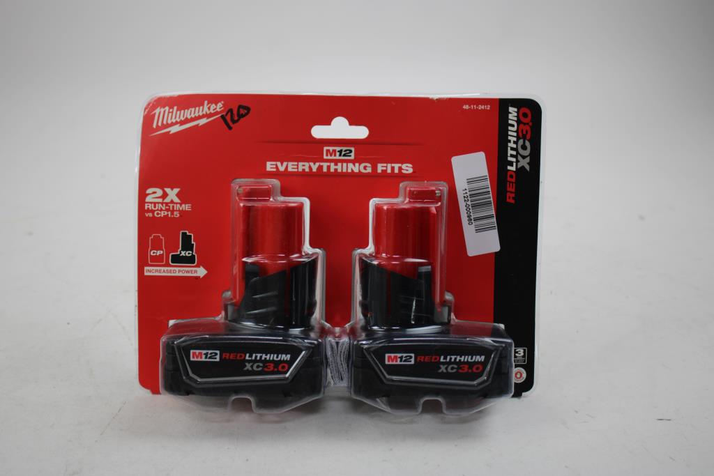 Milwaukee M12 Red Lithium XC3.0 Batteries 2-Pack