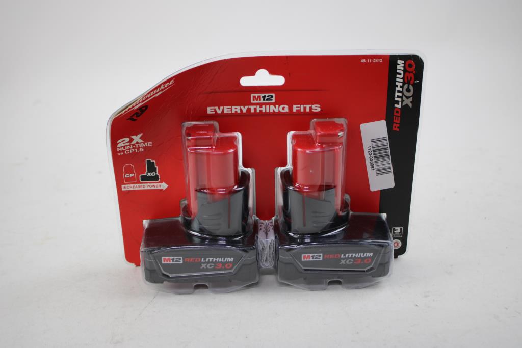 Milwaukee M12 Red Lithium XC3.0 Batteries 2-Pack