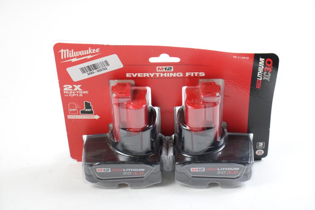 2 Pack 3.0Ah 12V Replacement Battery Compatible with Milwaukee m12 Battery XC Lithium