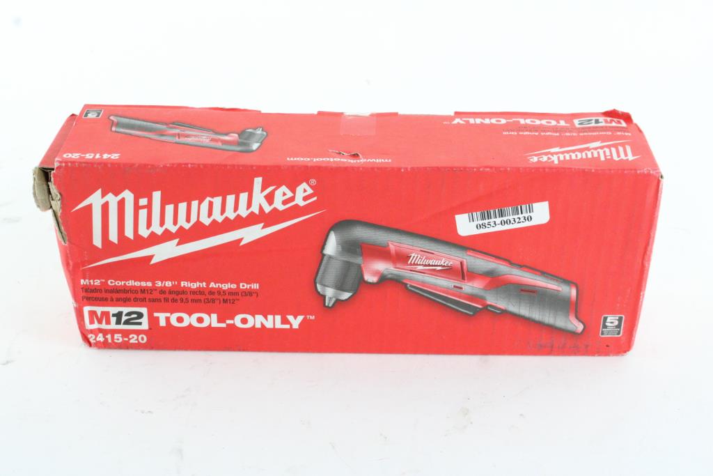 Milwaukee M12 Right Angle Drill Property Room