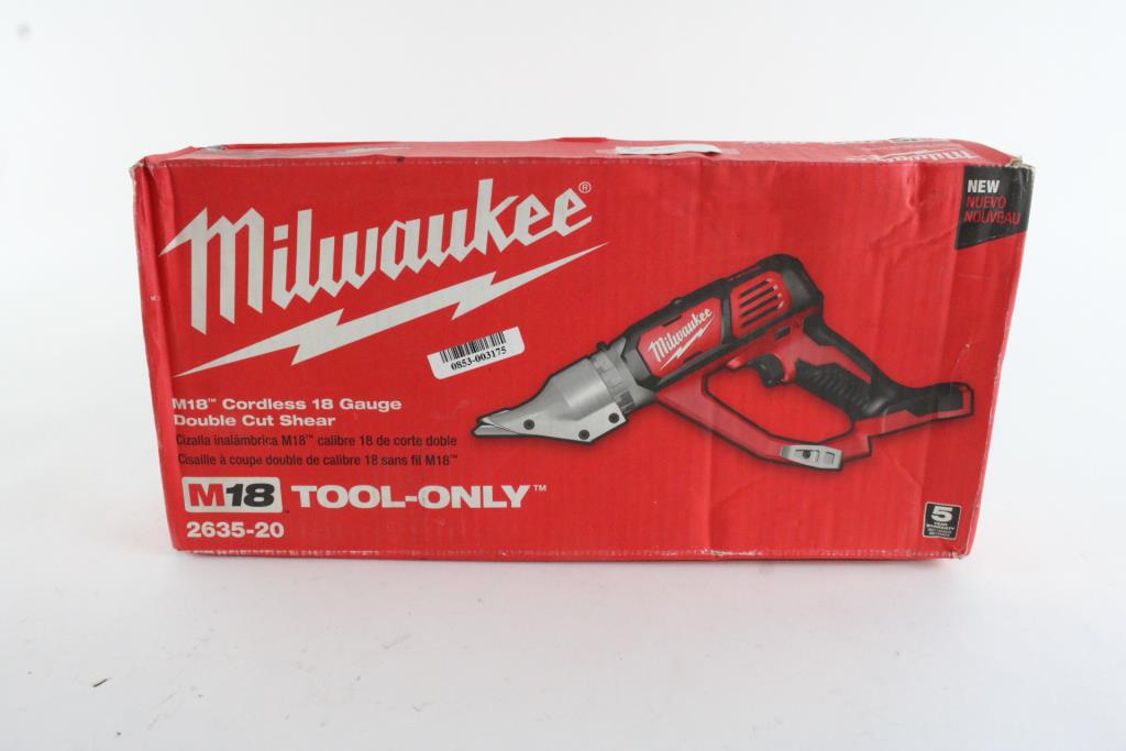 Milwaukee M18 Cordless 18 Gauge Double Cut Shear Property Room